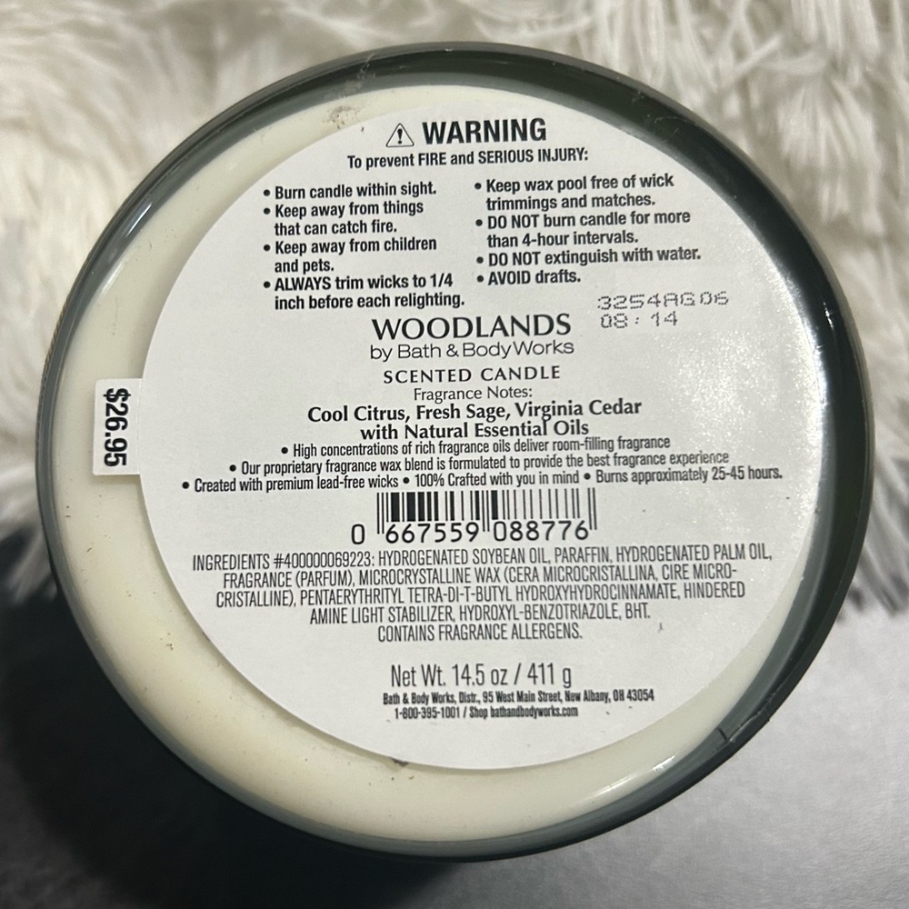 Bath & Body Works Men's Collection Woodlands 3-wick Scented Candle 14.5 oz New! - Picture 10 of 14